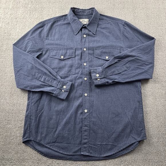 Vintage Tilley Endurables Shirt Adult Large Blue Button Up Long Sleeve Casual - Picture 1 of 14